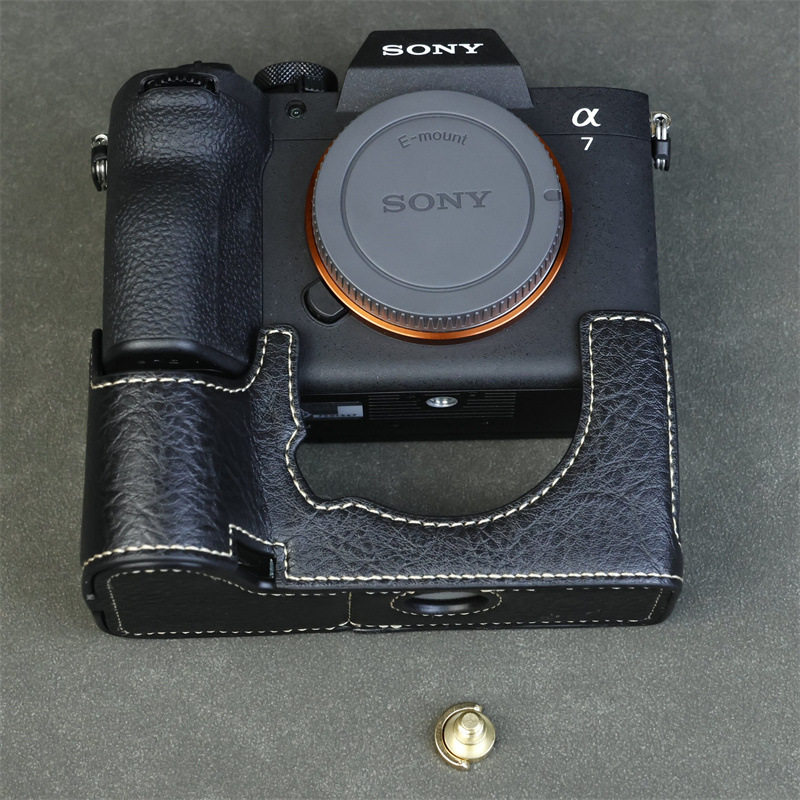 适用于索尼ILCE-7V相机包保护皮套 a7m5半套 底座 a7r5保护外壳