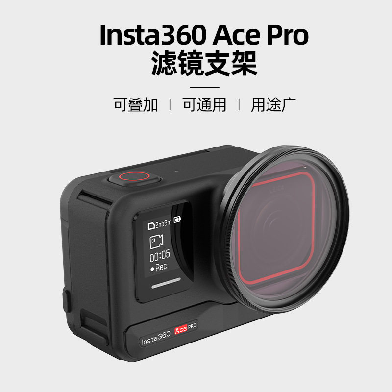 适用影石insta360 Ace Pro 1/2代相机滤镜支架转接环通用镜框49mm图片