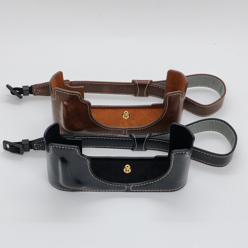 适用于徕卡 M10油皮底座相机包皮套 Leica m10半套保护相机壳