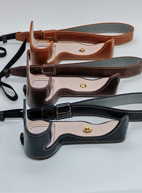 适用尼康 Z30 Z50相机油皮底座 z30/50皮套保护壳半套包 手绳肩带