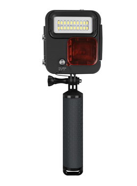 适用于Gopro7/6/5/4/3+潜水补光灯防水壳照明灯led潜水灯红色滤镜