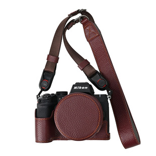 适用于尼康 Z50 II 荔枝纹真皮底座保护壳 z50二代半套肩带镜头盖