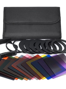 单反相机滤镜12片全色方形镜片P环色片托架套装适合Cokin P系列