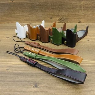 适用于佳能 R50半套相机油皮底座Canon R50皮套保护壳摄影 +手绳