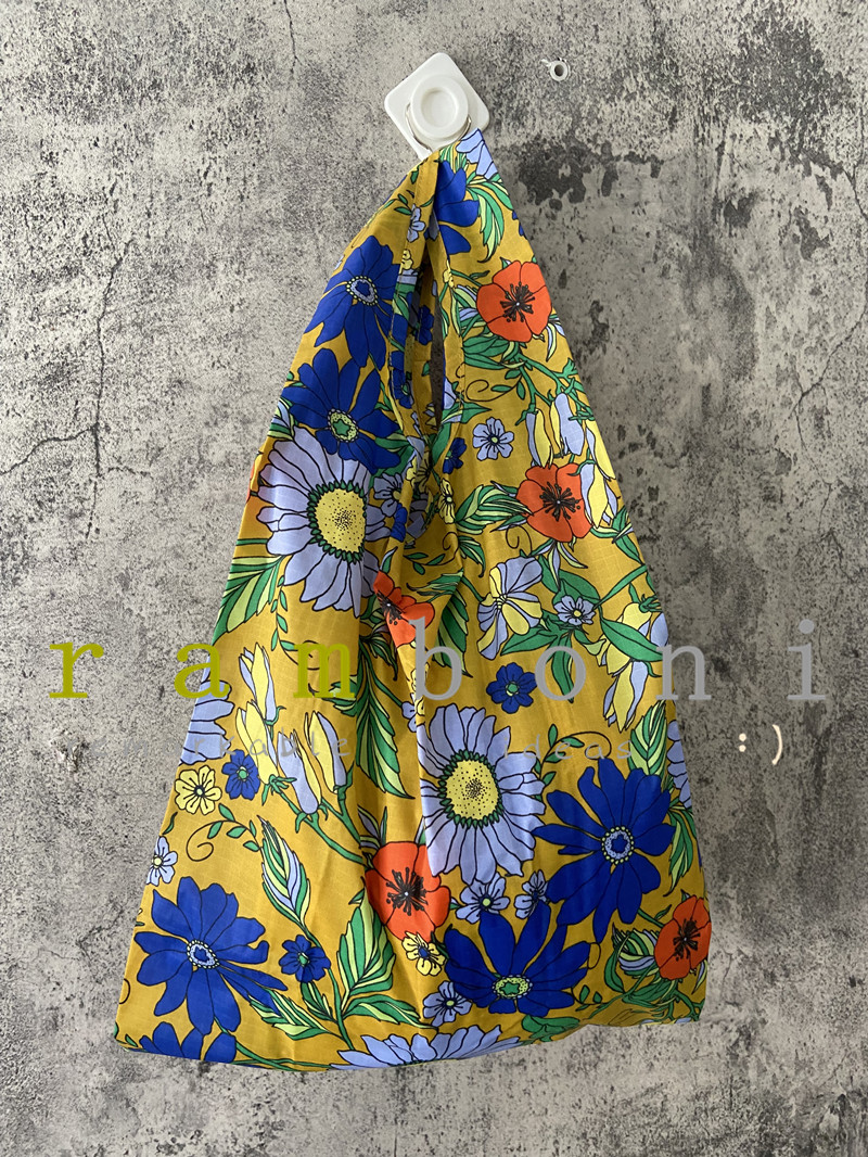 thumbnail for RAM fashion ultra-thin ultra-light eco-friendly shopping bag, multiple pattern folding storage bag, miscellaneous bag medium