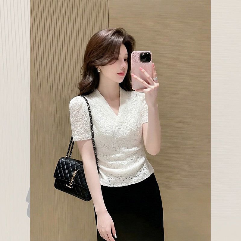 韩版氛围感白色蕾丝防晒服女