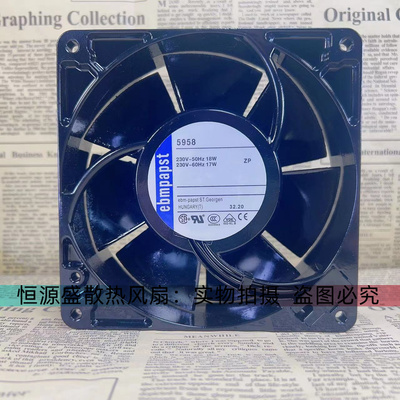 原装西德EBMPAPST 12738 230V 17/18W TYP 5958 12.7cm 散热风扇