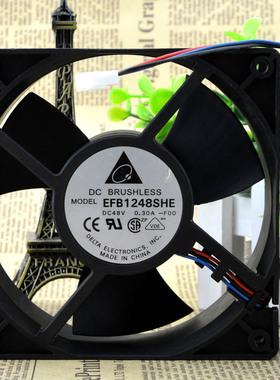 台达DELTA EFB1248SHE-F00 48V 0.30A 12038 12厘米 测速散热风扇