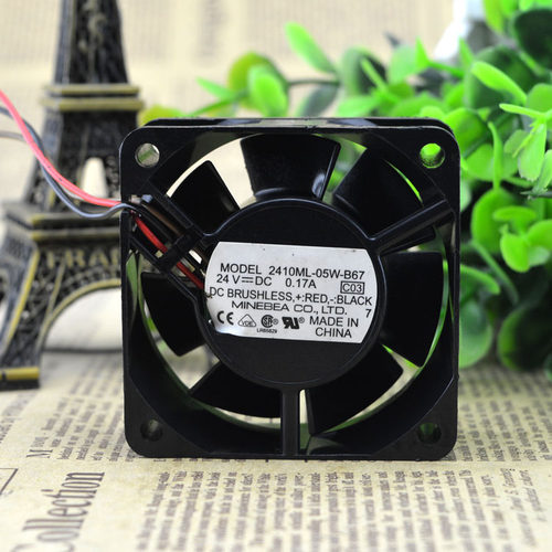 原装正品 NMB 2410ML-05W-B67 DC24V 0.17A 3线 变频器风扇 6CM