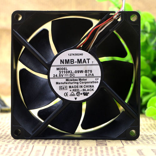 NMB 3110KL-09W-B75 24.5V 0.21A 8CM 8025 4线 机箱风扇80*80*25