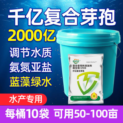 千亿芽孢杆菌水产养殖用降氨氮亚盐硫化氢鱼塘改底王复合芽孢杆菌