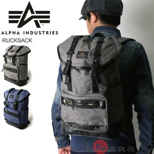 INDUSTRIES 男款 ALPHA 日本代购 日系复古大容量旅行徒步双肩背包