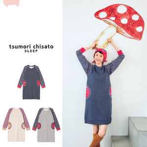 日本代购 tsumori chisato 津森千里 女士秋季长袖纯棉睡裙居家服