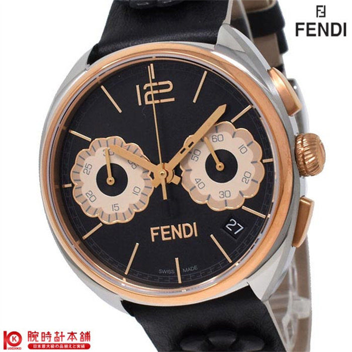日本代购 fendi 瑞士制 女款可爱双眼花卉表盘石英手表f235014747