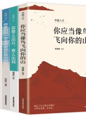 卓越人生全5册 你应当像鸟儿飞向你的山你要么出众要么出局 将来的你一定会感谢现在努力的自己 青春励志成功学心灵修养书心灵箴言