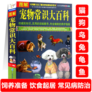狗 龟新手家养方法宠物饲养常识养狗猫咪训练驯养常见疾病预防专业知识养护指南护理书籍正版 鸟 鱼 兔 图解宠物常识大百科猫