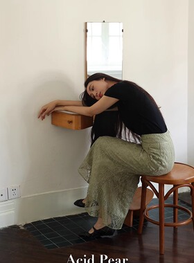 AcidPear 2024pre-fall 秋季新品气质蕾丝法式性感中长款鱼尾裙女