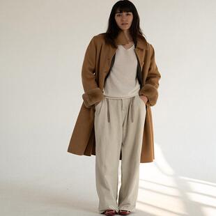 AcidPoire 口拼獭兔皮草老钱风稀有高奢 限量黄金羊绒双面大衣袖