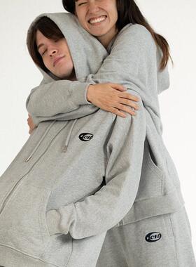 AcidPoire 男女同款情侣装姐妹装宽松连帽休闲卫衣套装美式复古冬