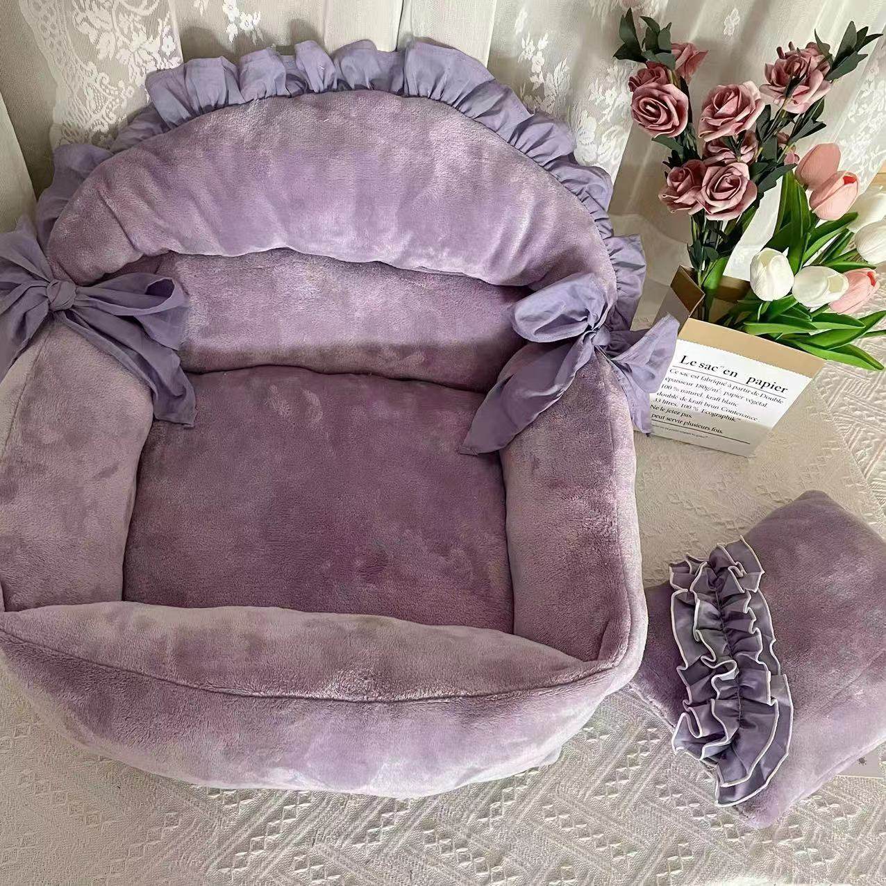 猫狗通用北极绒加厚保暖沙发窝