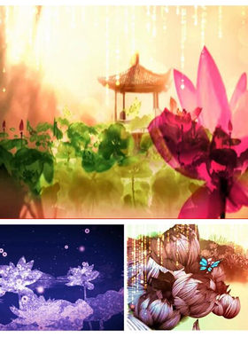 林俊杰歌曲江南舞台表演背景视频 中国风水墨素材 led动态视频