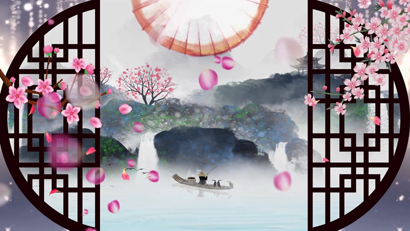 古风舞蹈青城山上白素贞配乐成品 led大屏幕动态视频鼠年晚会背景