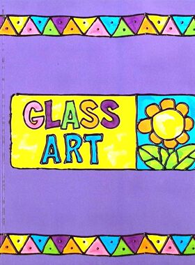 英国原版引进玻璃艺术GlassArt手工教程书苏茜约翰斯著适合710岁儿童学习玻璃彩绘技巧包含蝴蝶花篮等丰富案例全彩步骤图解培养