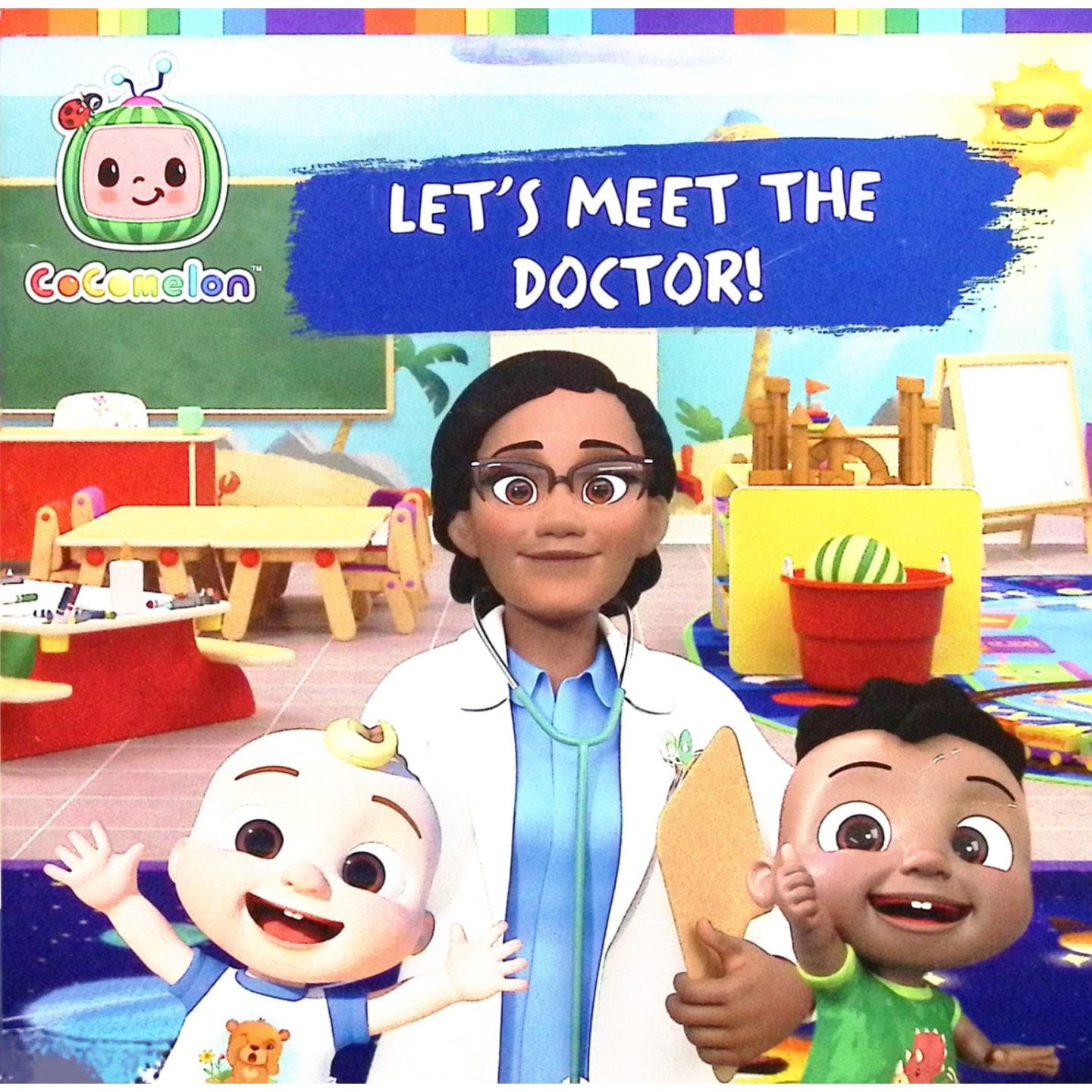 英语原版引进西瓜卡通系列LetsMeettheDoctor亲子共读健康绘本36岁儿童早教启蒙通过生动图画和改编歌曲帮助孩子了解医生检查步