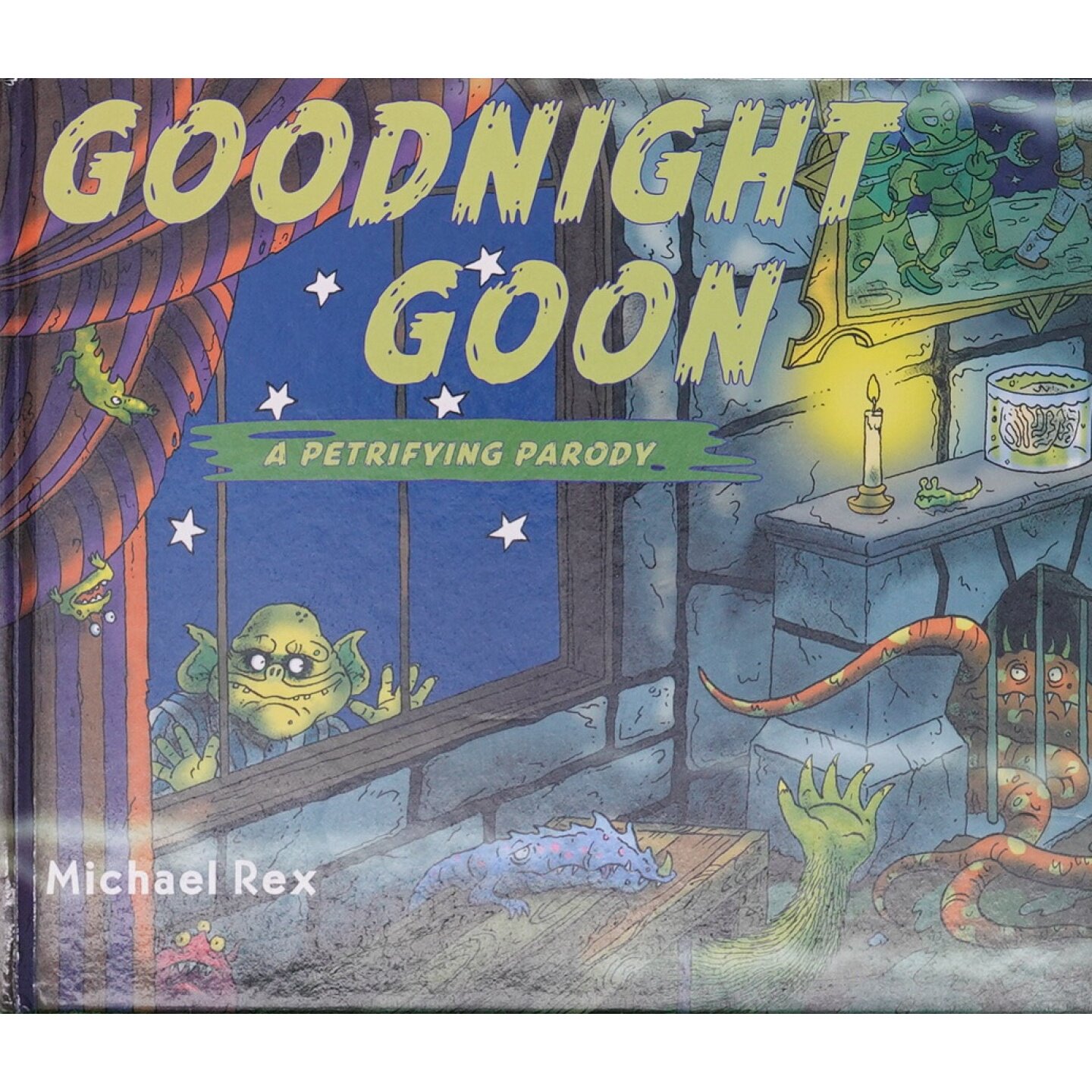英语原版书GoodnightGoon晚安坏蛋绘本迈克尔雷克斯作品亲子共读幽默睡前故事适合36岁儿童培养词汇押韵和想象力
