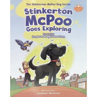 英语原版斯廷克顿麦克普狗系列StinkertonMcPooGoesExploring彩色绘本书适合36岁儿童亲子共读讲述放屁狗狗的爆笑冒险故事培