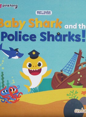 英语原版书小鲨鱼故事书系列BabyShark亲子共读绘本碰碰狐出品色彩鲜艳故事简单易懂适合02岁宝宝认识海洋动物培养安全意识