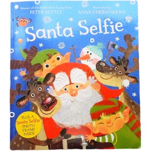 荣获洛克比达尔搞笑奖的英语原版绘本圣诞自拍SantaSelfie彼得本特利幽默力作安娜切尔尼绍娃绘制精美插图讲述圣诞老人环球自拍
