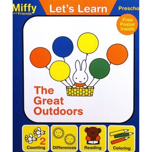 米菲学园系列原版英语启蒙绘本TheGreatOutdoors迪克布鲁纳经典作品适合36岁儿童亲子共读通过米菲兔户外冒险故事学习计数辨别差