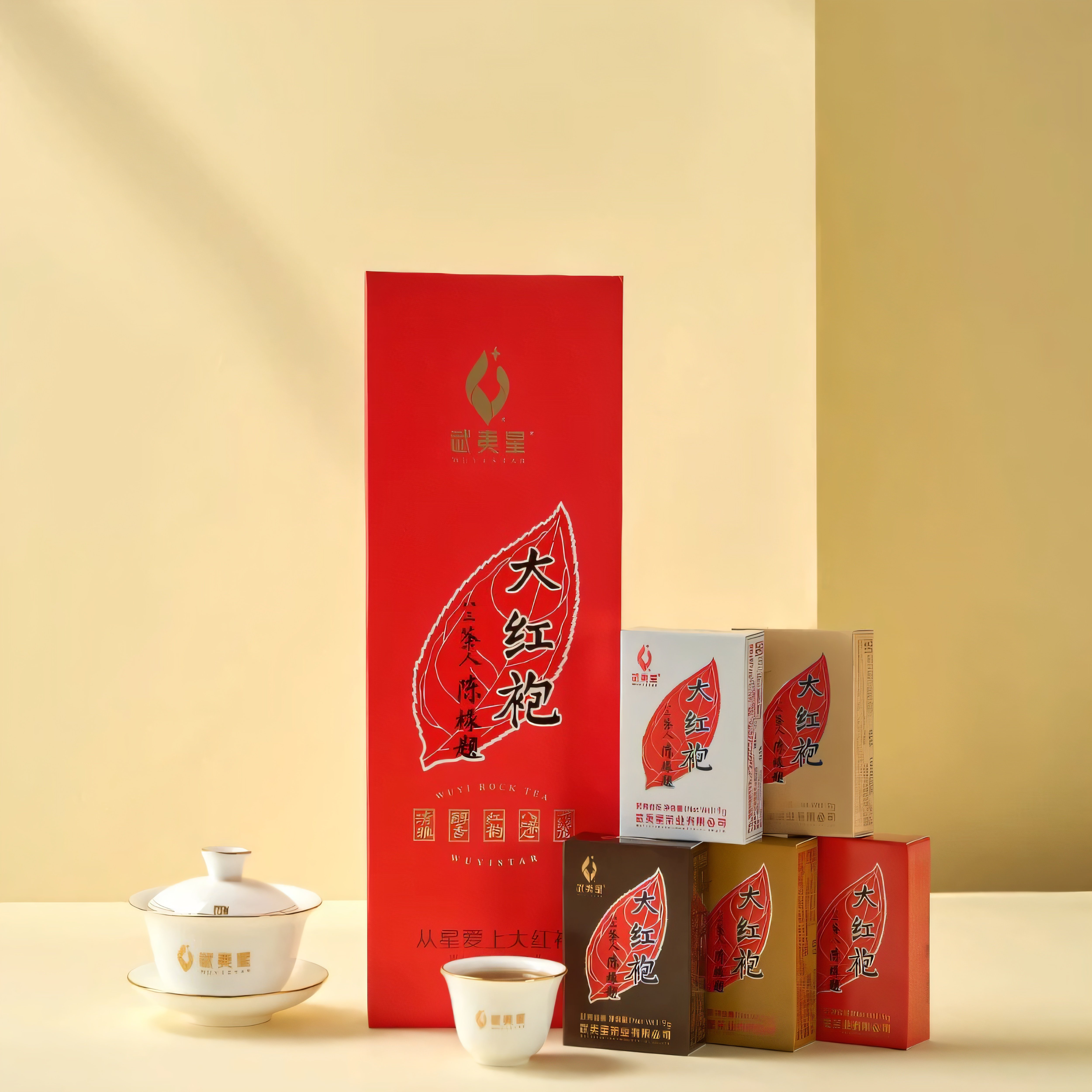 武夷星竖条五香标准推广试饮装大红袍茶叶45克5泡武夷岩茶乌龙茶