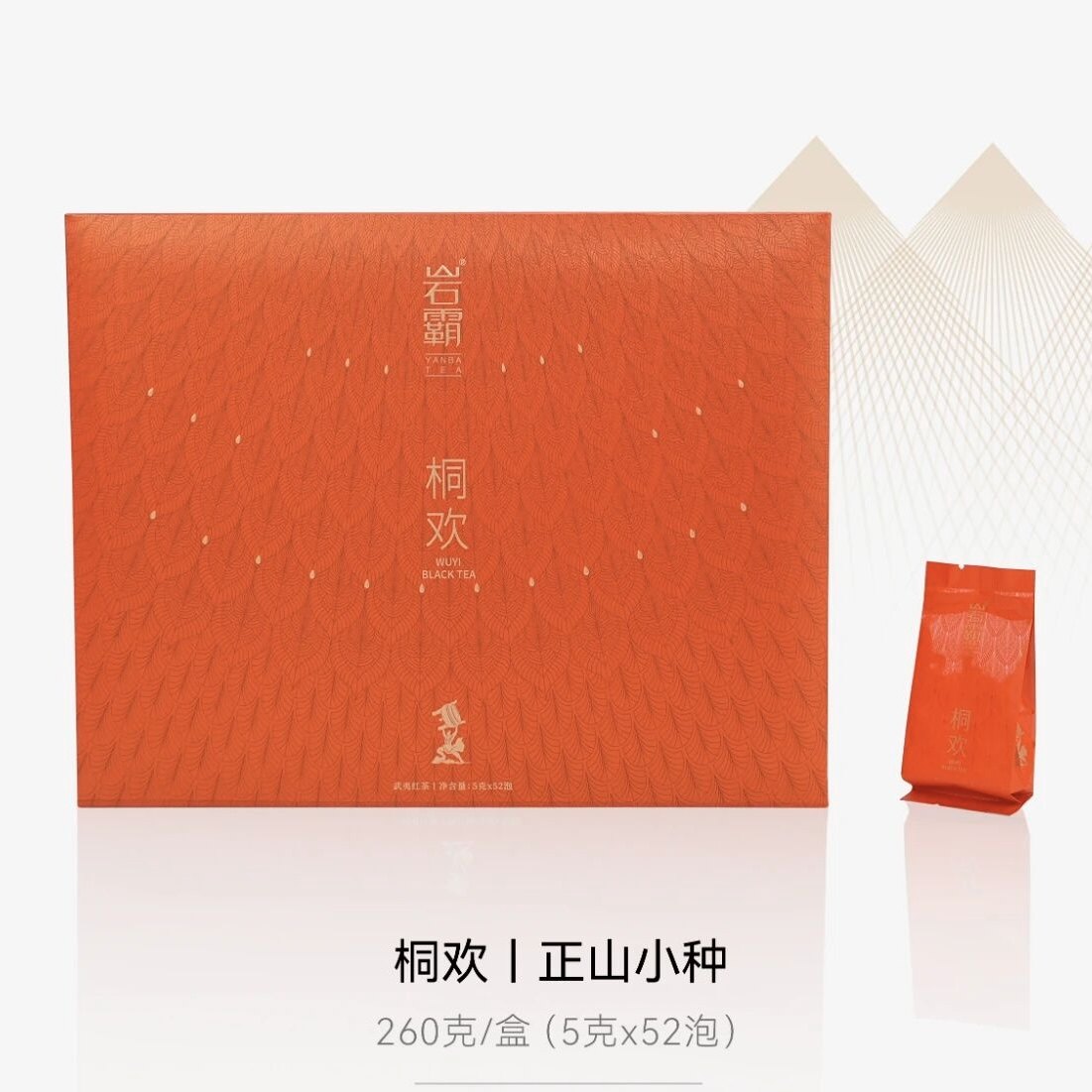 岩霸（YANBA TEA）桐欢 正山小种 武夷桐木关红茶 260克52泡/盒