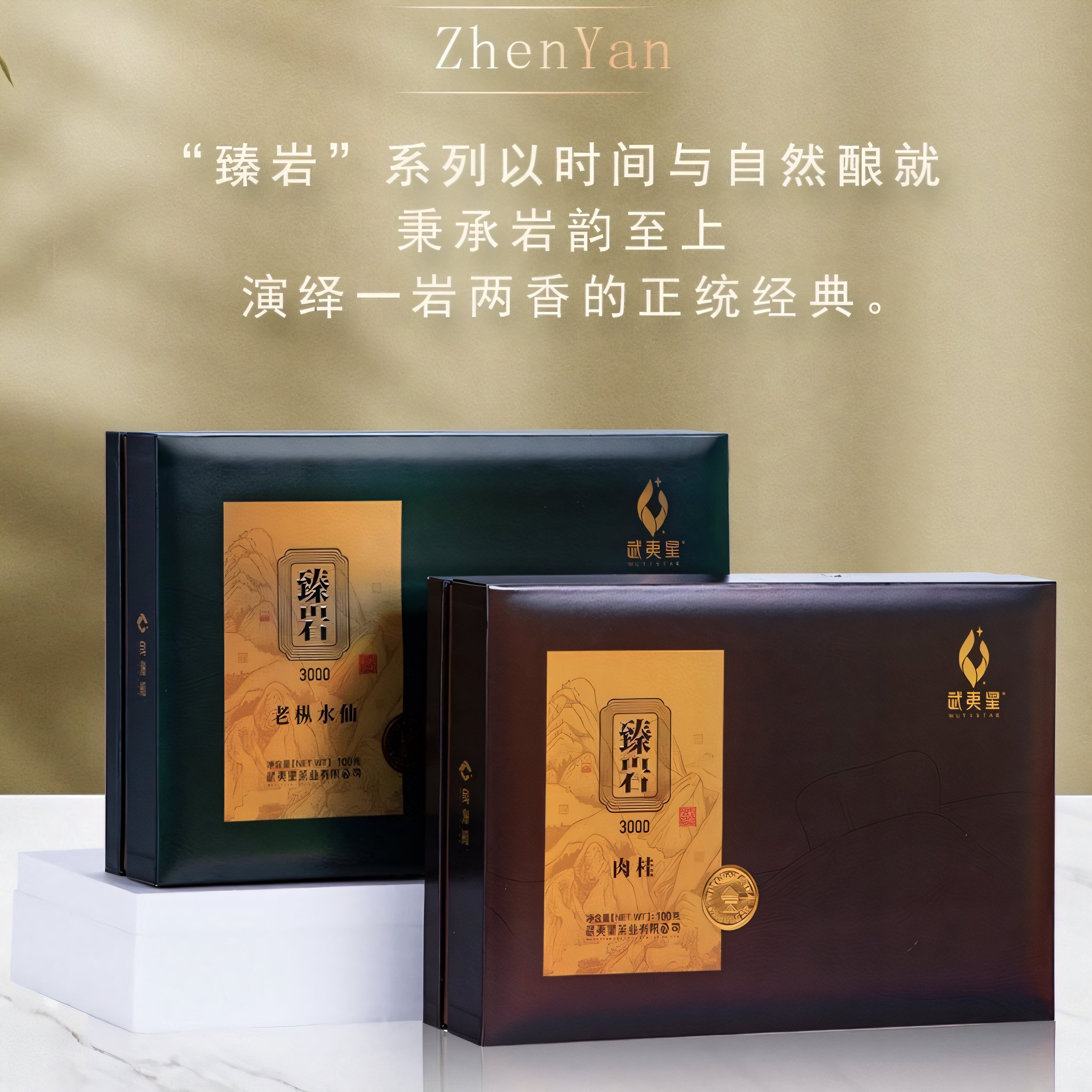 武夷星臻岩3000肉桂老枞水仙50克6泡桂皮花果香武夷星岩茶礼盒装