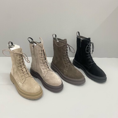 25新款BC秋冬厚底女英伦风侧拉链时尚短靴真皮巨好看小众马丁靴