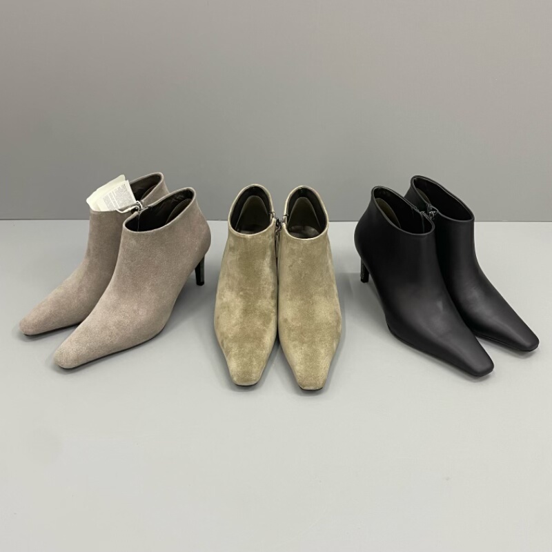 2025新款秋冬BC短靴方头细跟