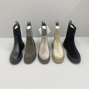 2025新款BC秋冬厚底女英伦风切尔西套脚弹力短靴真皮巨好看小众