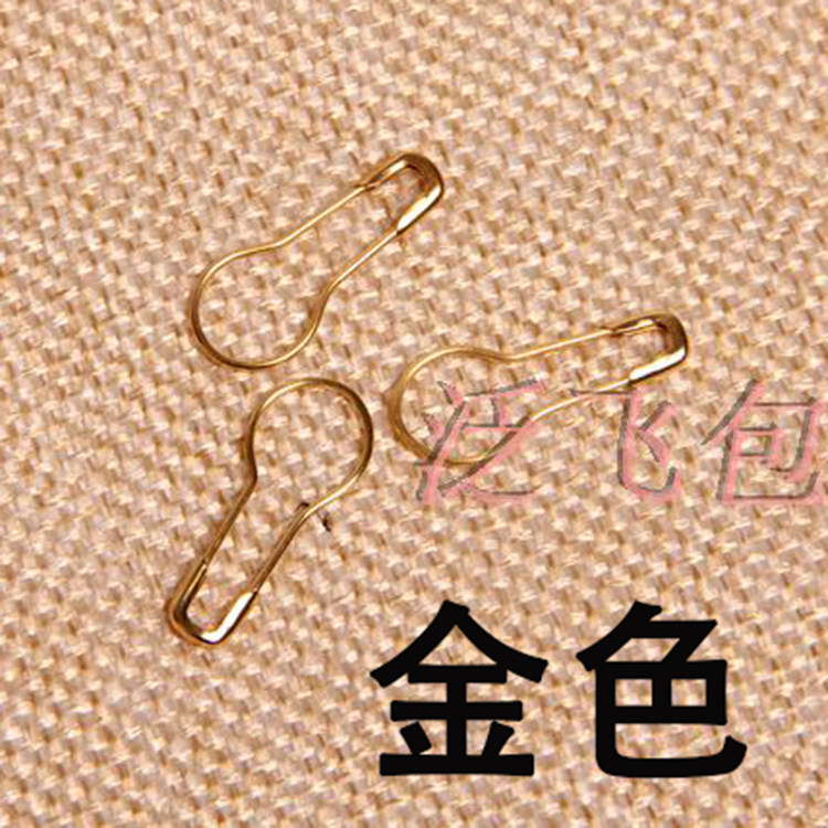 작은 핀 골드 브로치 웨딩 드레스 안전 종이 클립 금속 보이지 않는 바늘 조롱박 핀 1000 팩 무료 배송