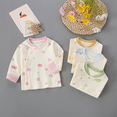 婴儿纯棉斜开打底上衣