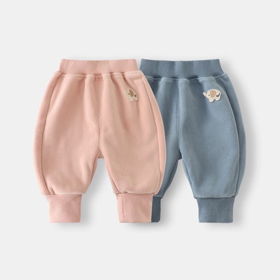 宝宝秋冬季加绒长裤子