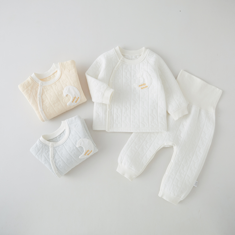 婴儿高腰护肚保暖衣套装