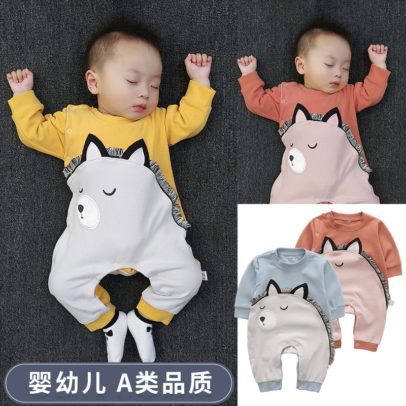 男婴儿衣服网红可爱超萌秋装连体衣(非品牌)