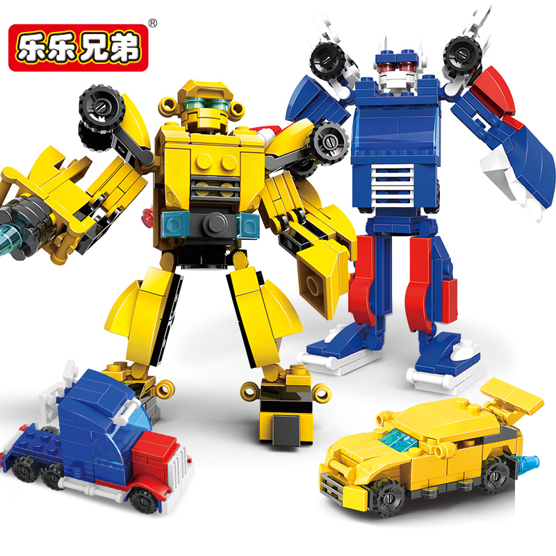 男孩子益智变形大黄蜂拼插