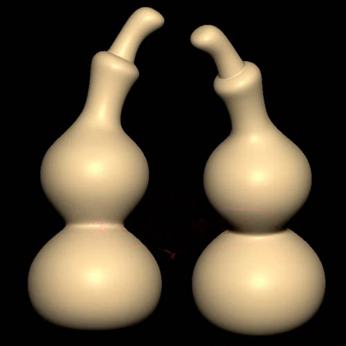 葫芦三维立体图圆雕图纸stl文件雕刻机3d模型1917