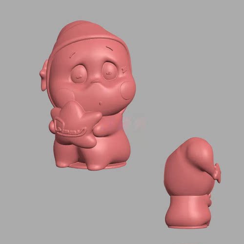 精雕图 圣诞节星星人泡泡马特玩偶三维立体图STL 3D圆雕图1065