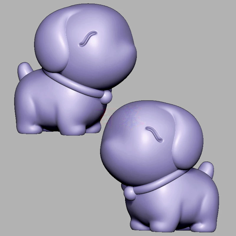 狗卡通小狗萌宠圆雕图雕刻图纸stl文件三维立体图3d打印模型1278