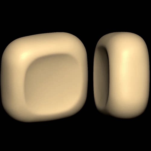 方形双方面凹手把件三维立体图圆雕图纸stl文件雕刻机3d模型3694