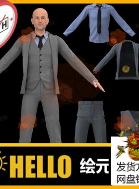 MD/CLO3D服装素材模型西服衬衫马甲裤子源文件Marvelous Designer